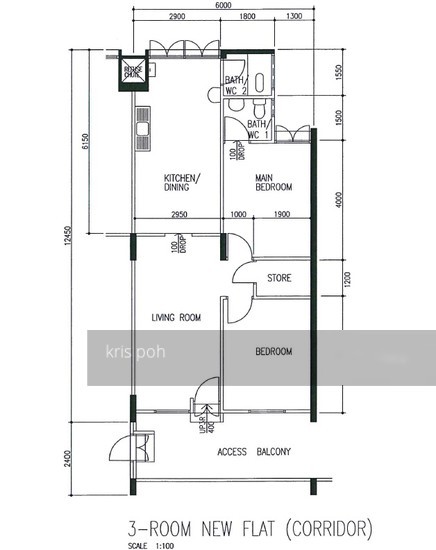 Blk 585 Ang Mo Kio Avenue 3 (Ang Mo Kio), HDB 3 Rooms #188804372